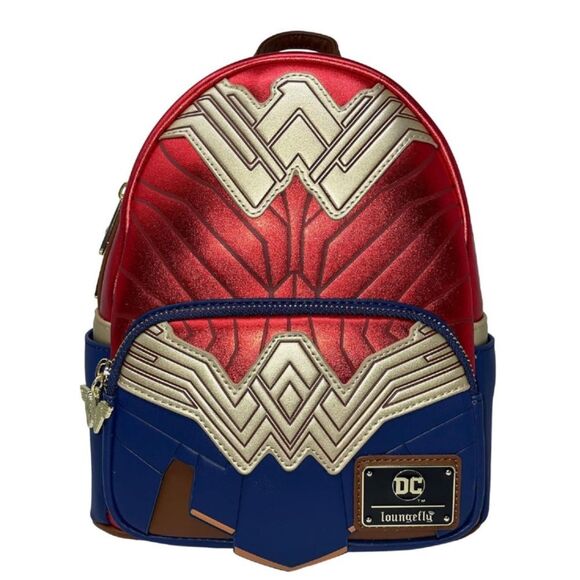 Loungefly DC Comics Wonder Woman Womens Double Strap Shoulder Bag - Picture 1 of 5